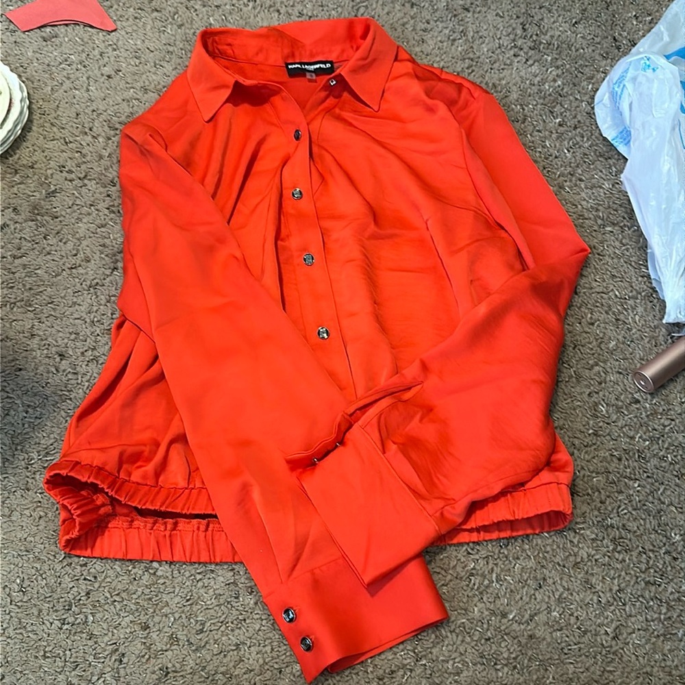 Karl Lagerfeld Red/Orange Blouse
